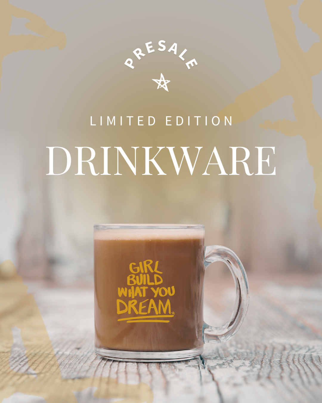 "Girl Build What You Dream" Glass Mug