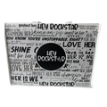 Hey Rockstar Black & White Vinyl Tote Bag