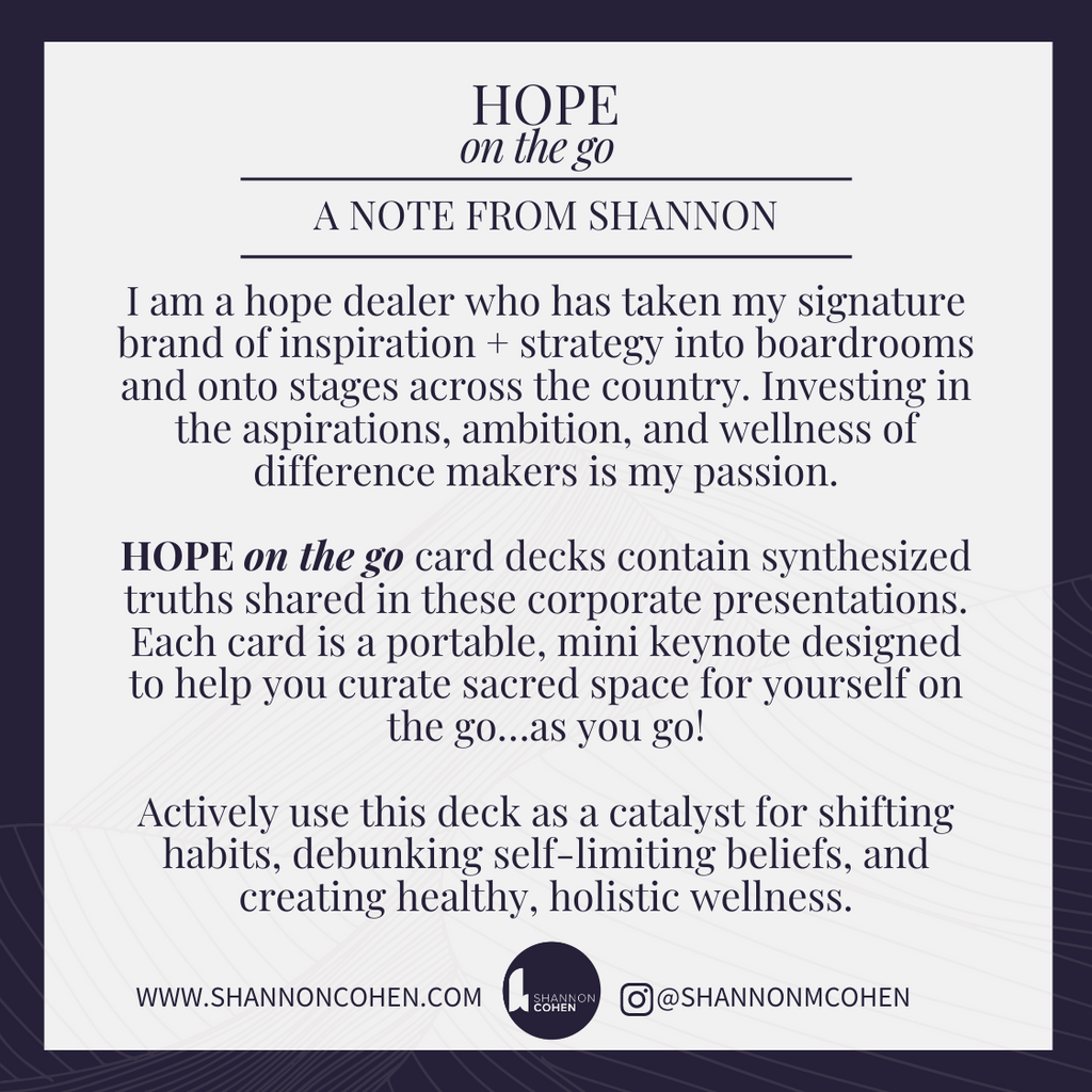Hope On The Go Wellness & Affirmation Deck