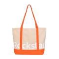 Rockstar Woman Tan & Orange Canvas Tote Bag