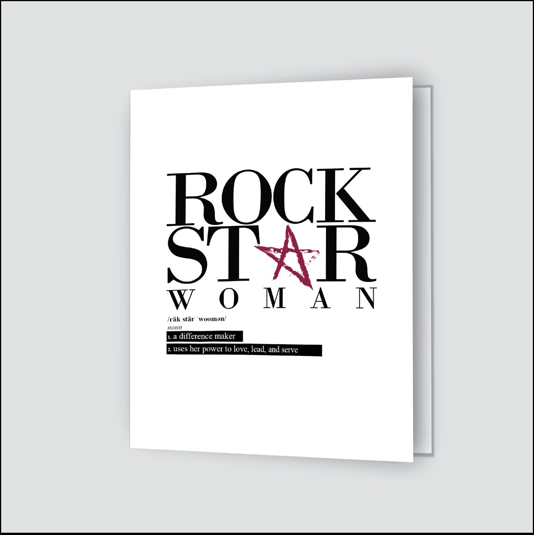 Rockstar Woman Greeting Card