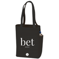 "Bet" Black Fabric Tote Bag