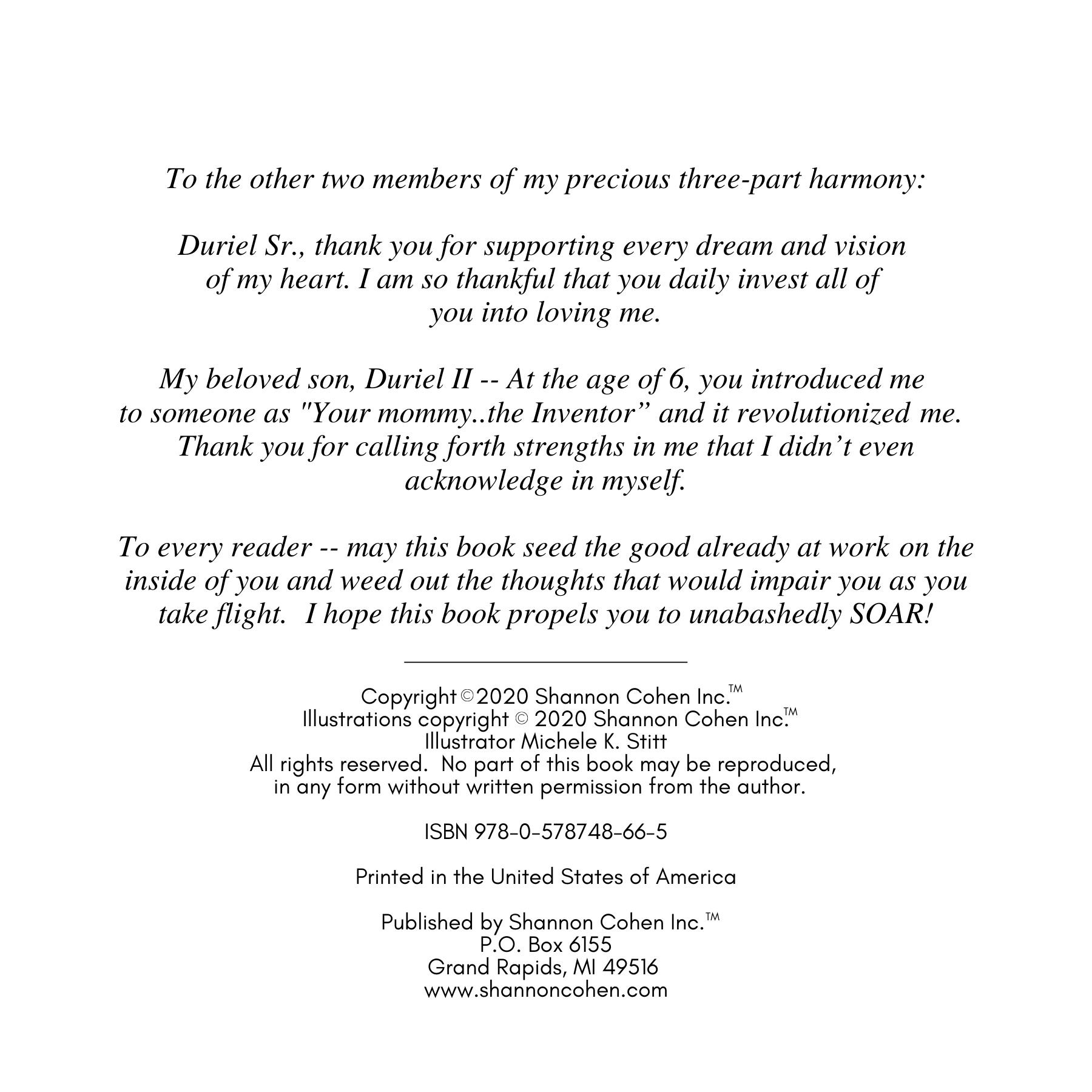 It's Normal To Shake As You Soar: Acknowledgements